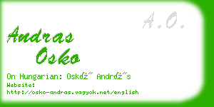 andras osko business card
